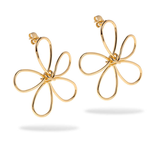 Arete silueta de flor 50mm