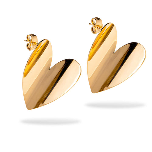 Arete corazon ondulado liso 36mm