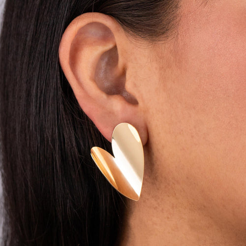 Arete corazon ondulado liso 36mm