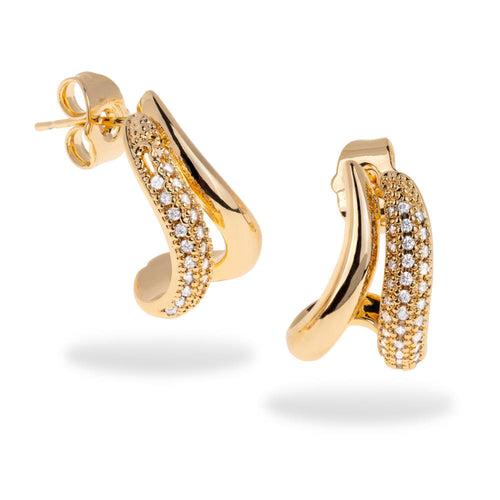 Arete doble curva circonias 17mm