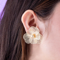 Arete de flor calada 36mm