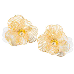 Arete de flor calada 36mm