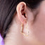 Arracada con silueta de corazon irregular 44mm