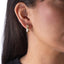 Arracada geometrica con estrella y circonias 22mm