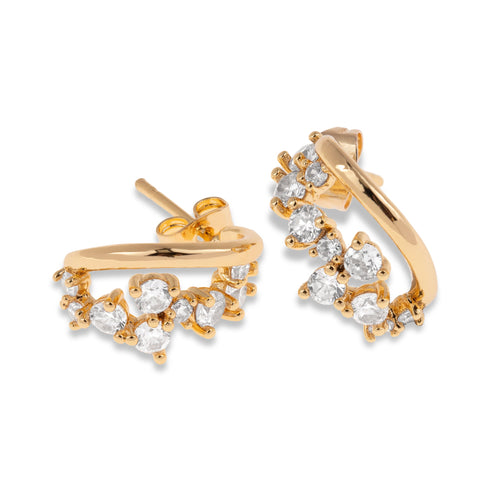 Arete ondulado con circonias 17mm