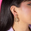 Arete largo silueta gota  y barras colgantes 59mm