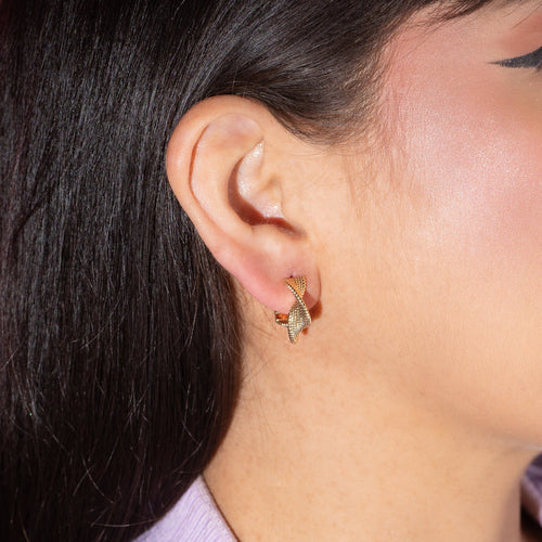 Arracada retorcido tipo malla 19mm