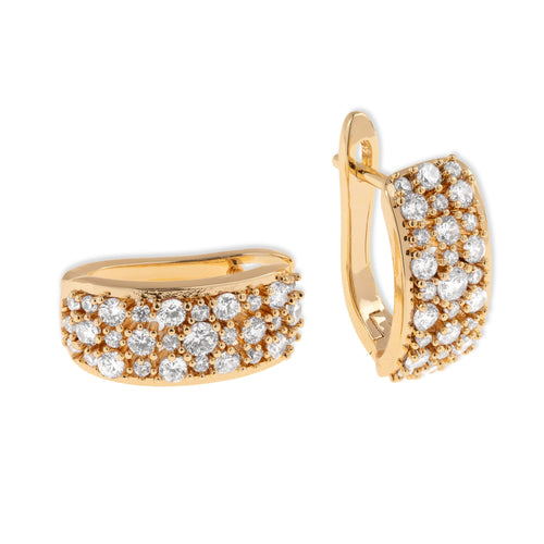 Arracada ovalada con circonias 17mm