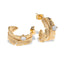 Arete de pluma texturizada con circonia 19mm