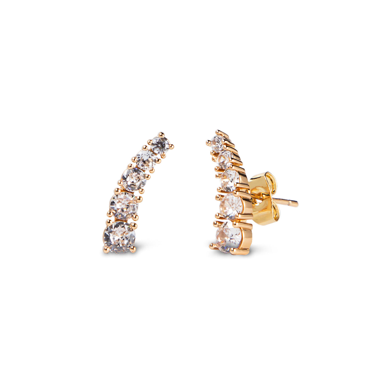 Aretes de lambada con circonias 17mm