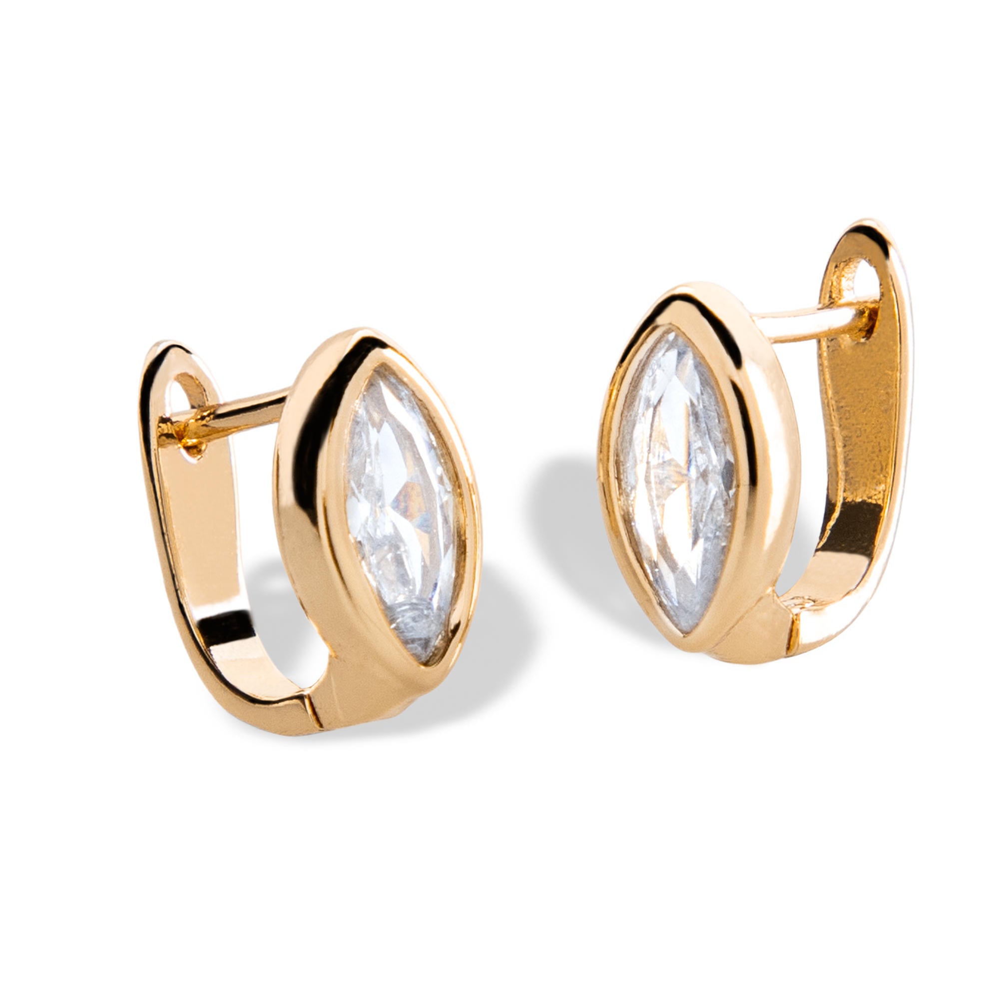 Arete sencillo circonia marquise biselada 14mm