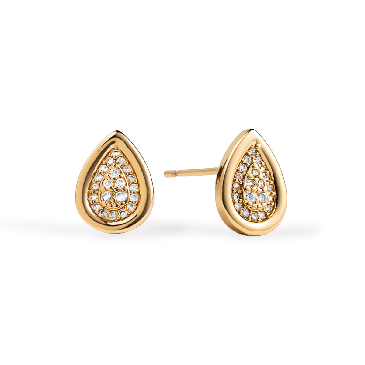 Arete de gota con circonias 12mm