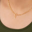Collar de eslabones marineros y llave con circonias 45-50cm