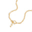 Collar de eslabones marineros y llave con circonias 45-50cm