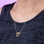 Collar aro doble entrelazado circonias 50cm