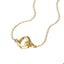 Collar aro doble entrelazado circonias 50cm