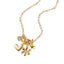 Collar corazon flor  estrella rondel circonias 50cm