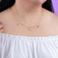 Collar estrella y concha de mar con circonias 50cm
