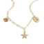 Collar estrella y concha de mar con circonias 50cm
