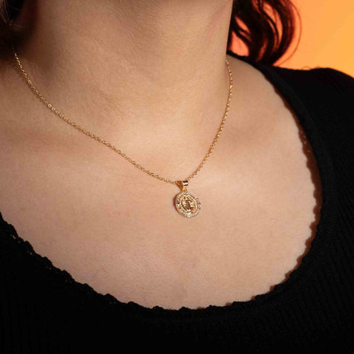 Collar con Medalla de San Benito con circonias 45-50cm