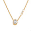 Collar torzal con circonia en gota 40-45cm