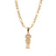 Collar eslabon 3x1 dije san judas tadeo con circonias 60cm