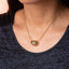 Gargantilla ajustable dije martillado liso 10mm