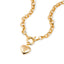 Collar broche bandola y dije chunky corazon 45cm