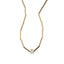 Collar canutillo con dije de circonia ovalada 40-45cm