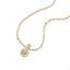 Collar eslabon de cadena y aro entrelazados circonias 45-50cm