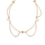 Collar de cadenas colgante con circonias y estrellas 40-45cm