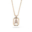 Collar ajustable con circonias y marco colgante 45cm-22mm