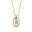 Collar ajustable con circonias y marco colgante 45cm-22mm