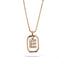 Collar ajustable con circonias y marco colgante 45cm-22mm