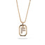 Collar ajustable con circonias y marco colgante 45cm-22mm