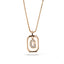 Collar ajustable con circonias y marco colgante 45cm-22mm