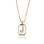 Collar ajustable con circonias y marco colgante 45cm-22mm