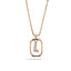 Collar ajustable con circonias y marco colgante 45cm-22mm