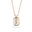 Collar ajustable con circonias y marco colgante 45cm-22mm