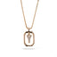 Collar ajustable con circonias y marco colgante 45cm-22mm