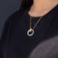 Collar con aros entrelazados 45-50cm 28mm