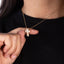 Collar cruz con circonias baguette 45-50cm