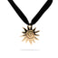 Collar tipo gamuza y dije de sol 60-65cm