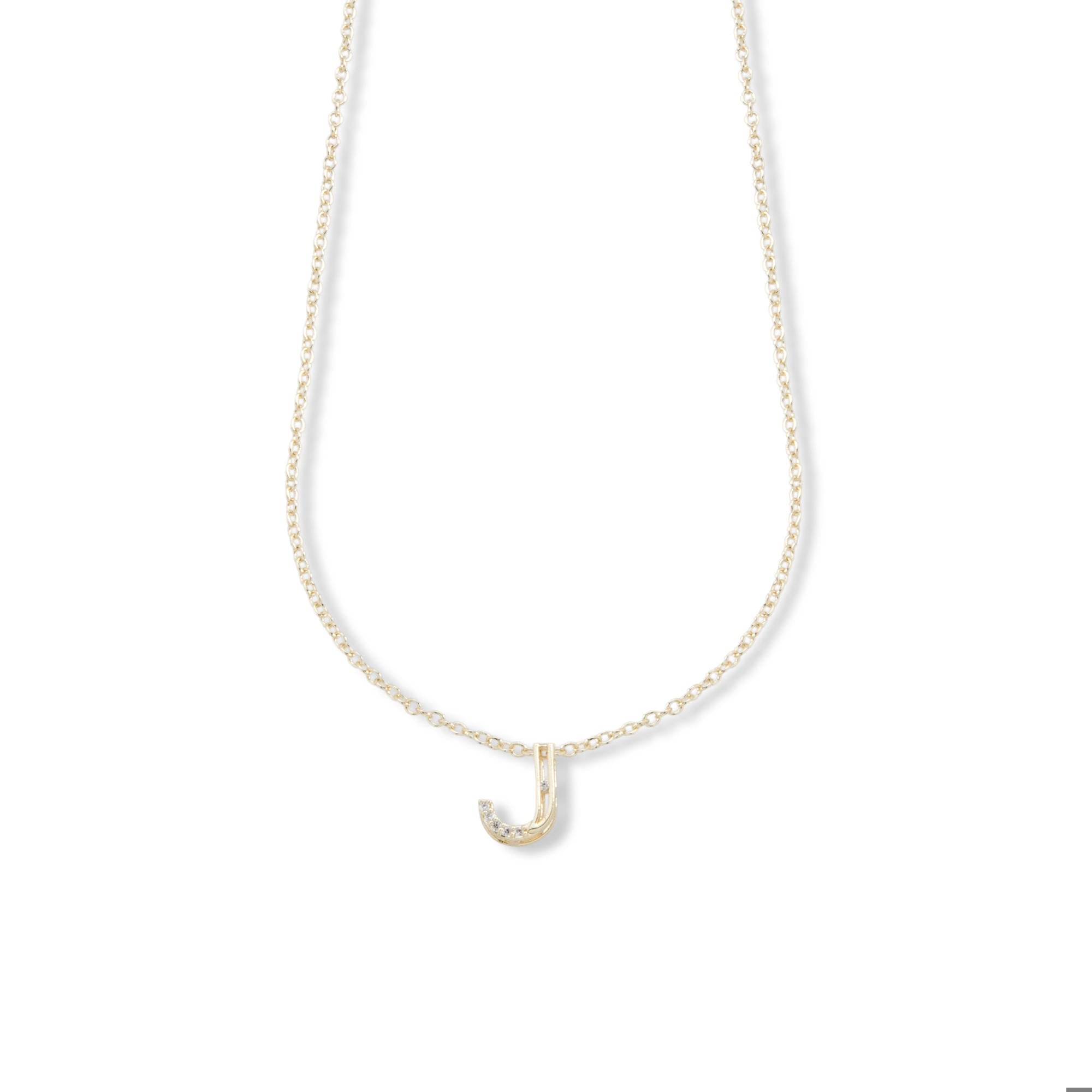 Collar letra acanalada con circonias 45-50cm
