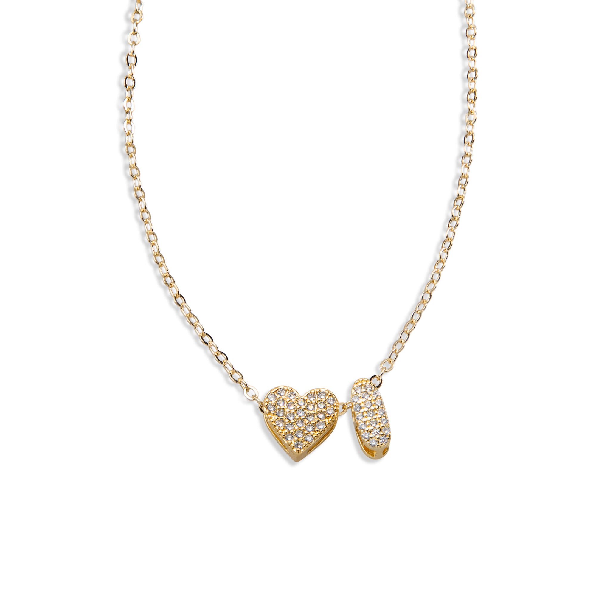 Collar con letra y corazon circonias 45-50cm