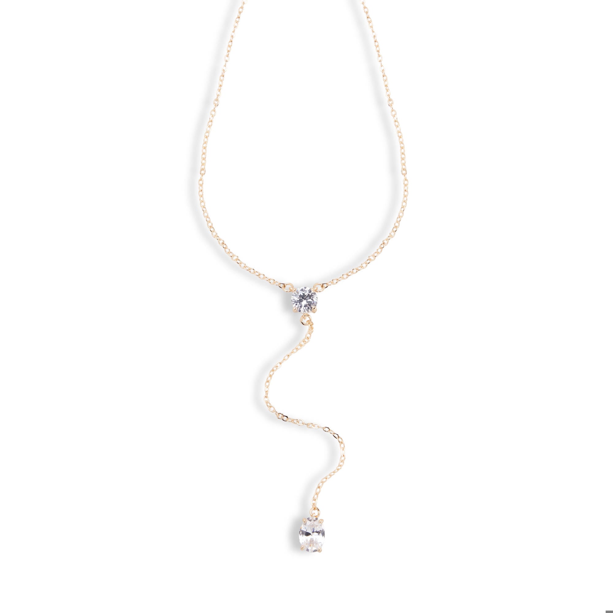 Collar con cadena y circonia colgante 42-46cm