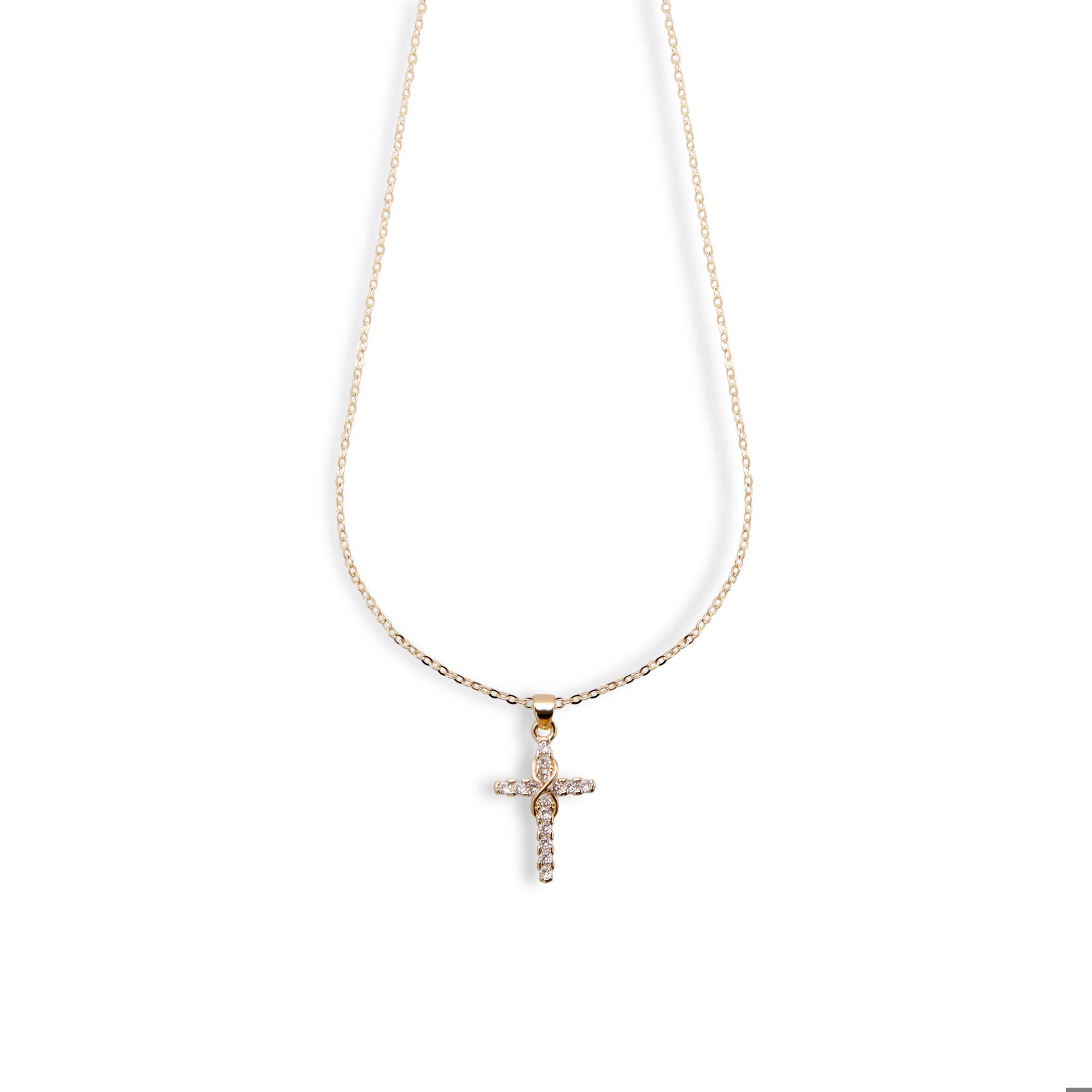 Collar Cruz infinito con circonias 45-50cm