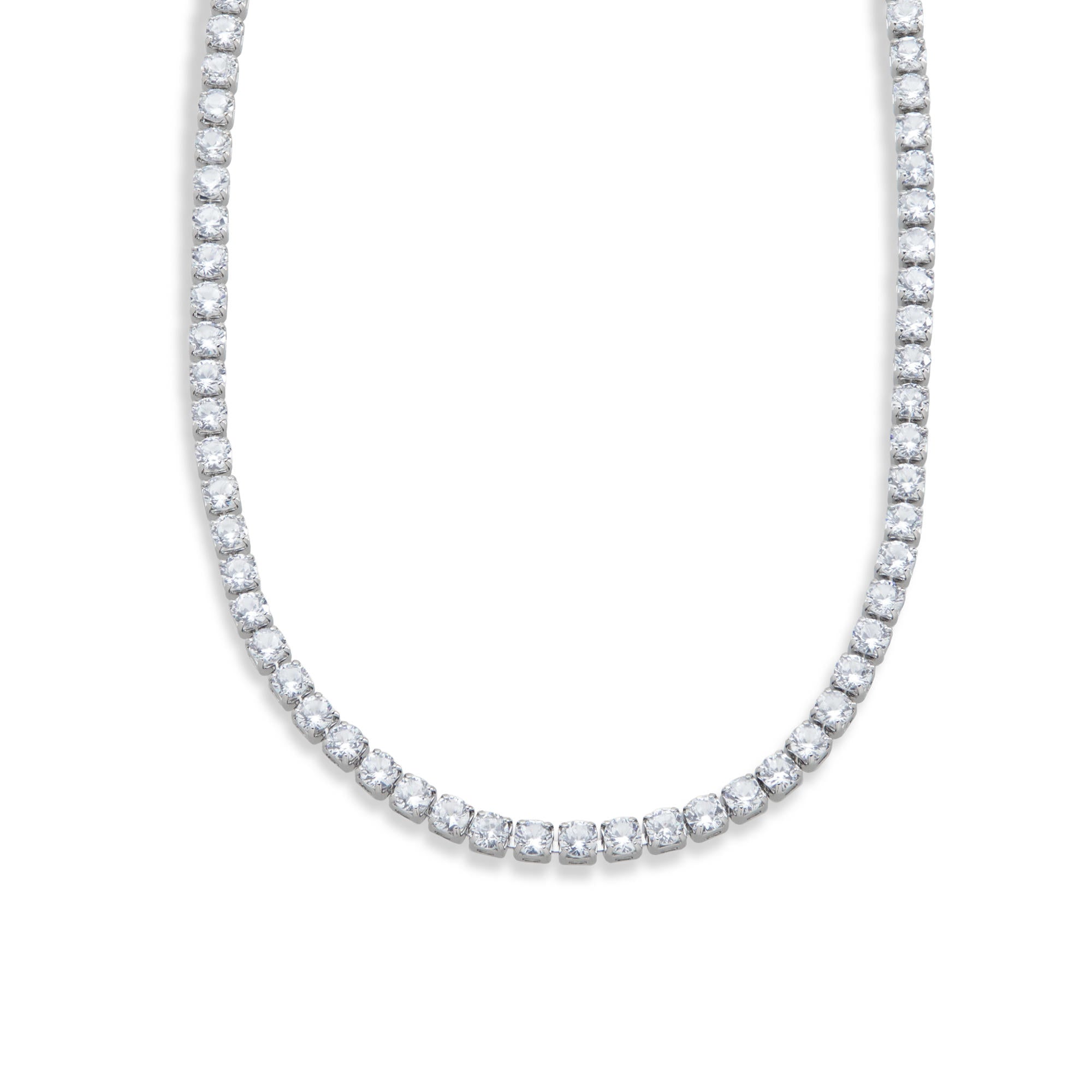 Collar gargantilla con circonias y broche de caja 40cm
