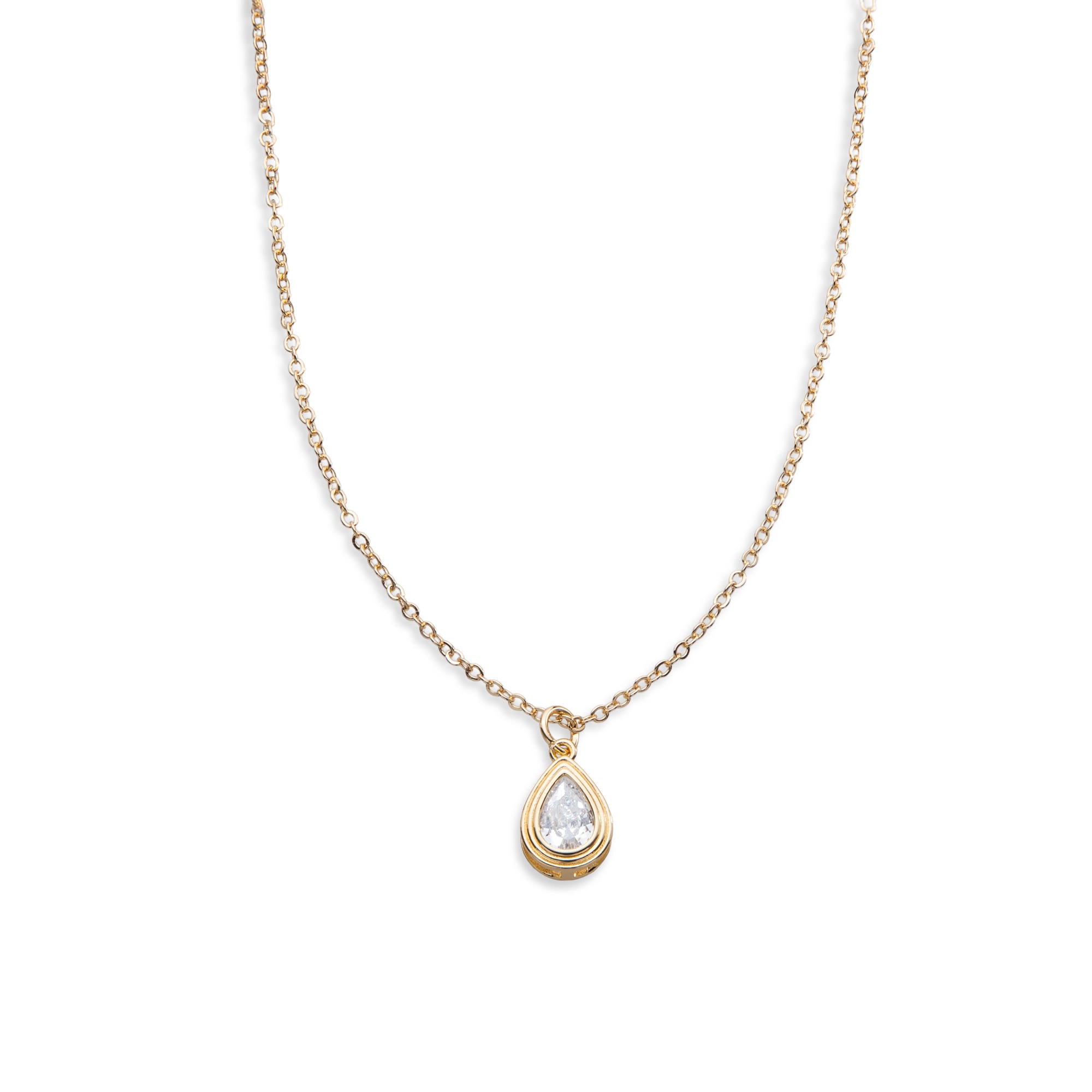 Collar dije circonia de gota biselada 45-50cm