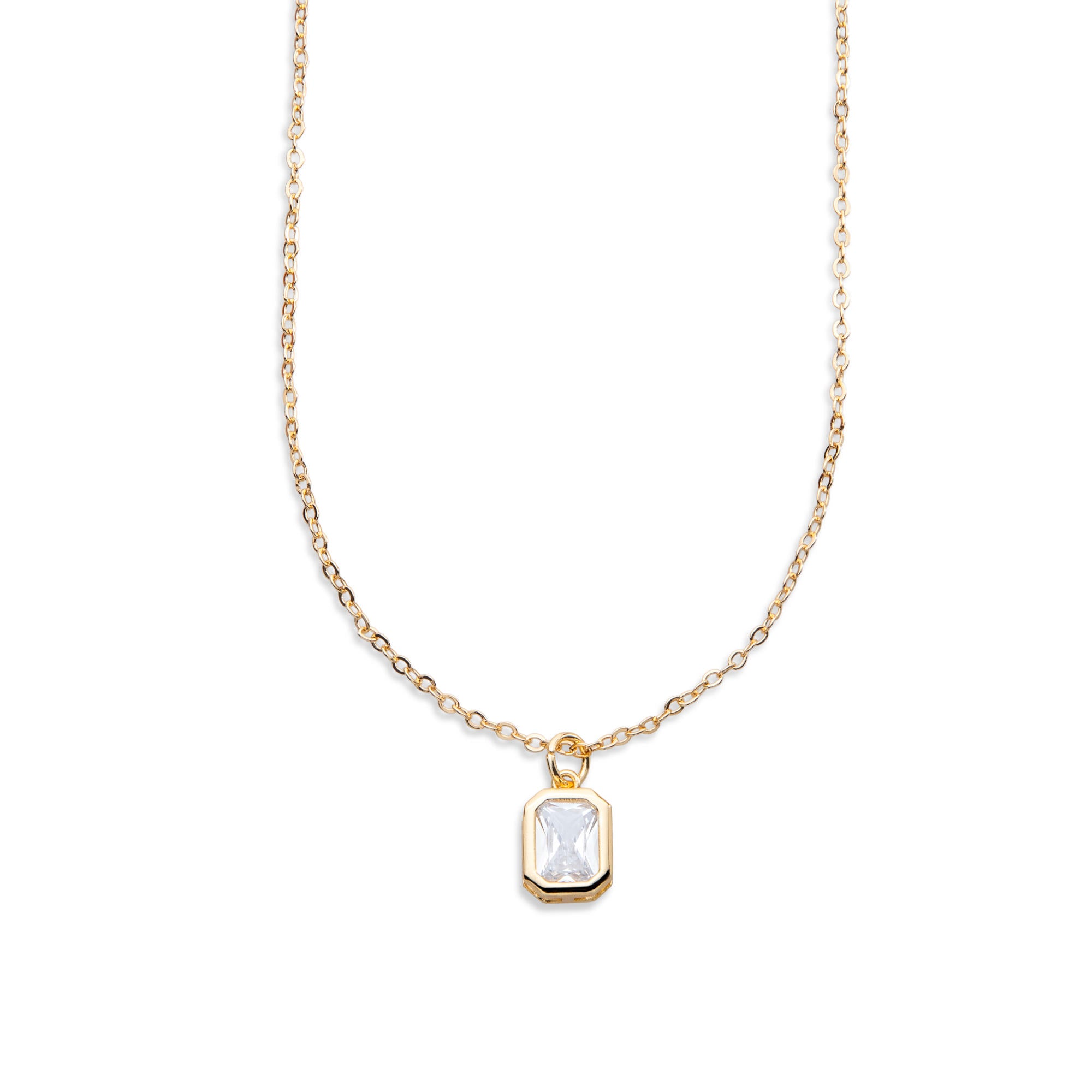 Collar dije circonia rectangular biselada 45-50cm